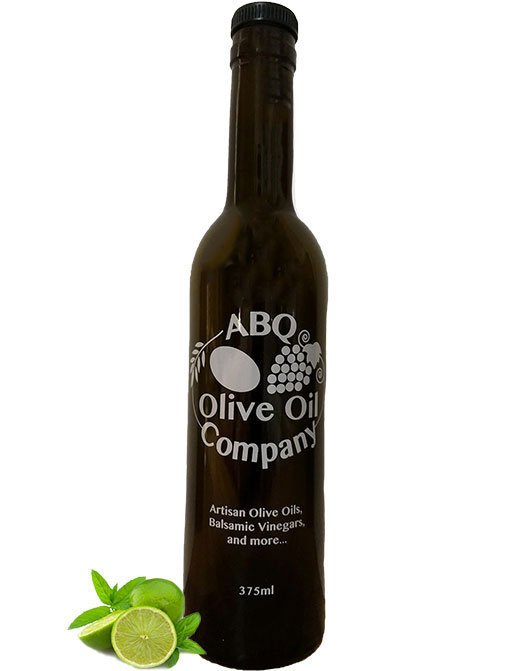 ABQ Olive Oil Company bottle with limes
