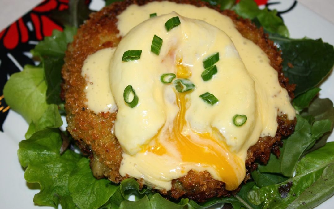 Caramelized Vegetable Croquettes With Gremolata Hollandaise Sauce