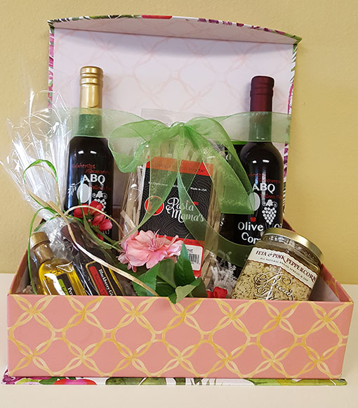 ABQ Olive Oil Company custom gift boxes