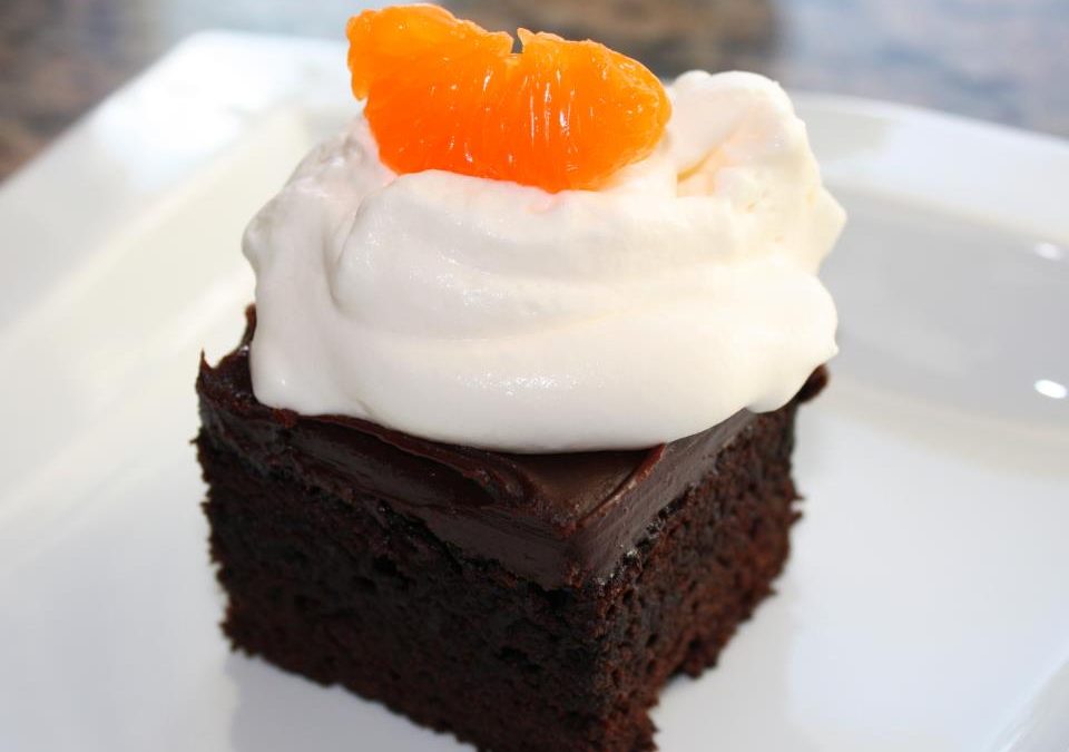 Dark Chocolate Blood Orange Cake